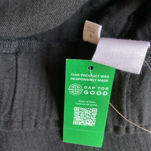 NWT GAP Gauze Pull-On Pants* 100% cotton* Black* Small - Picture 5 of 6